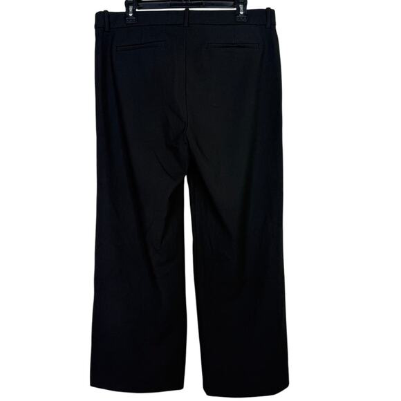 J. Crew High Rise Peyton Crop Wide Leg Stretch Trouser Pants Pockets 14 T Black - Picture 11 of 15